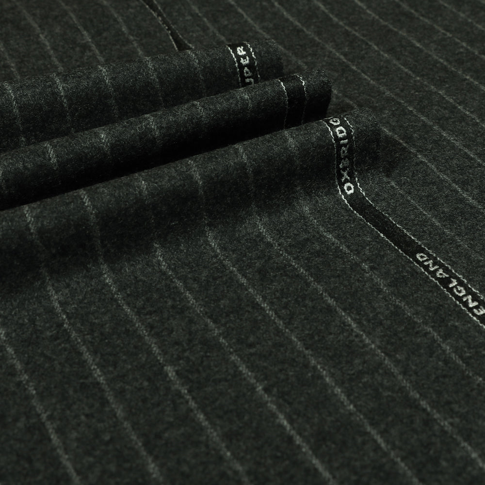 Oxbridge Flannel - Wide Chalk Stripe 100% Super 120's Wool