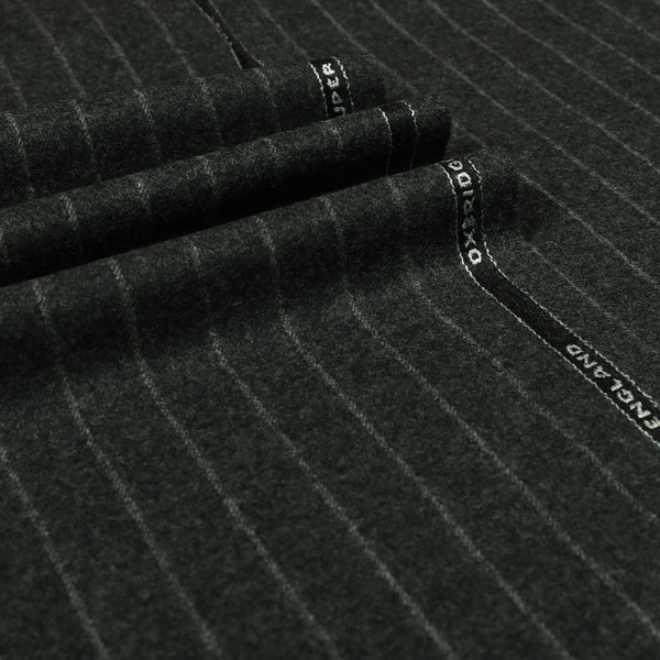 Oxbridge Flannel - Wide Chalk Stripe 100% Super 120's Wool
