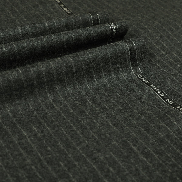 Oxbridge Flannel - Narrow Chalk Stripe 100% Super 120's Wool