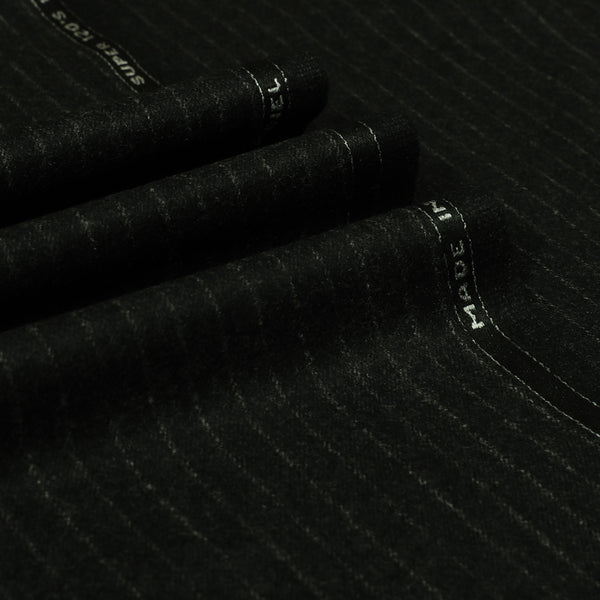 Oxbridge Flannel - Narrow Chalk Stripe 100% Super 120's Wool