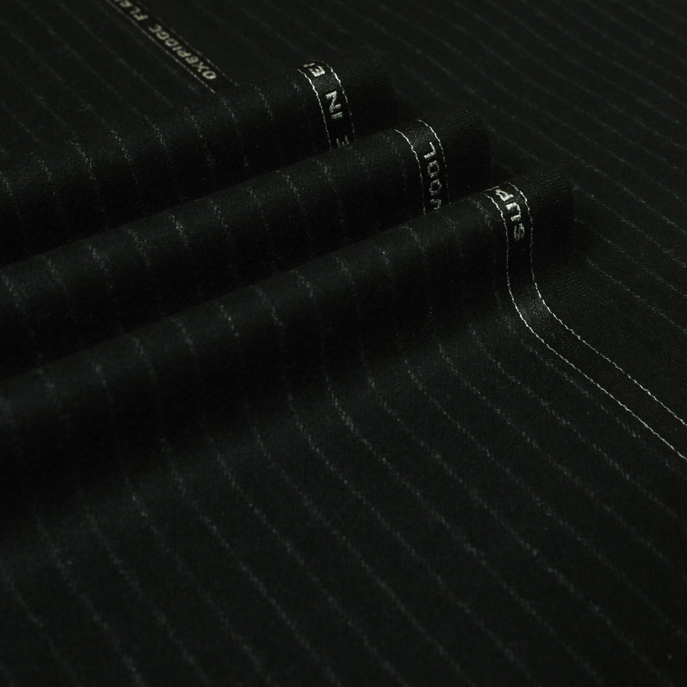 Oxbridge Flannel - Narrow Chalk Stripe 100% Super 120's Wool