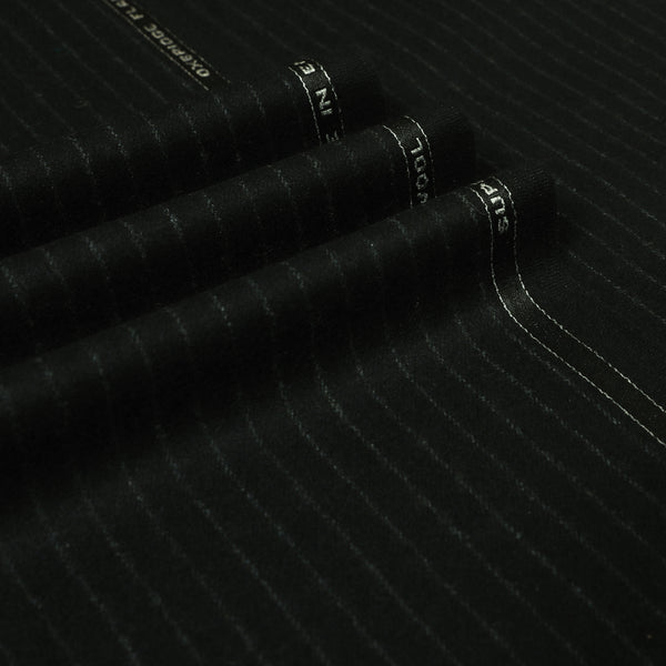 Oxbridge Flannel - Narrow Chalk Stripe 100% Super 120's Wool