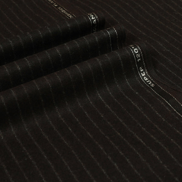 Oxbridge Flannel - Narrow Chalk Stripe 100% Super 120's Wool