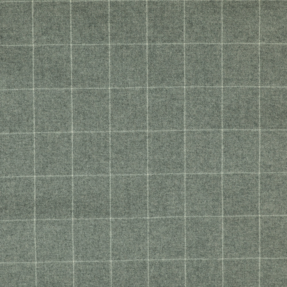Oxbridge Flannel - Windowpane Check 100% Super 120's Wool