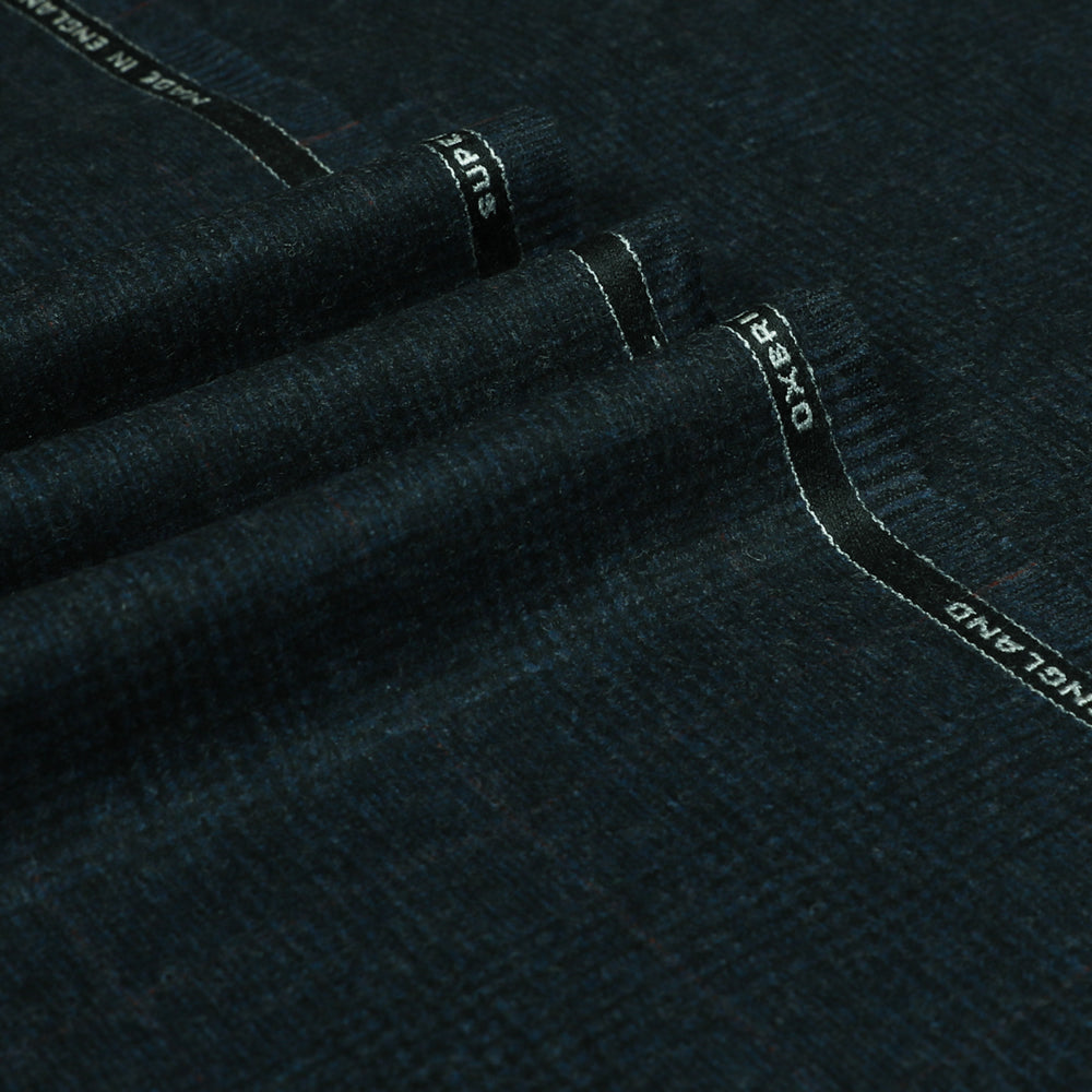 Oxbridge Flannel - Windowpane Check 100% Super 120's Wool