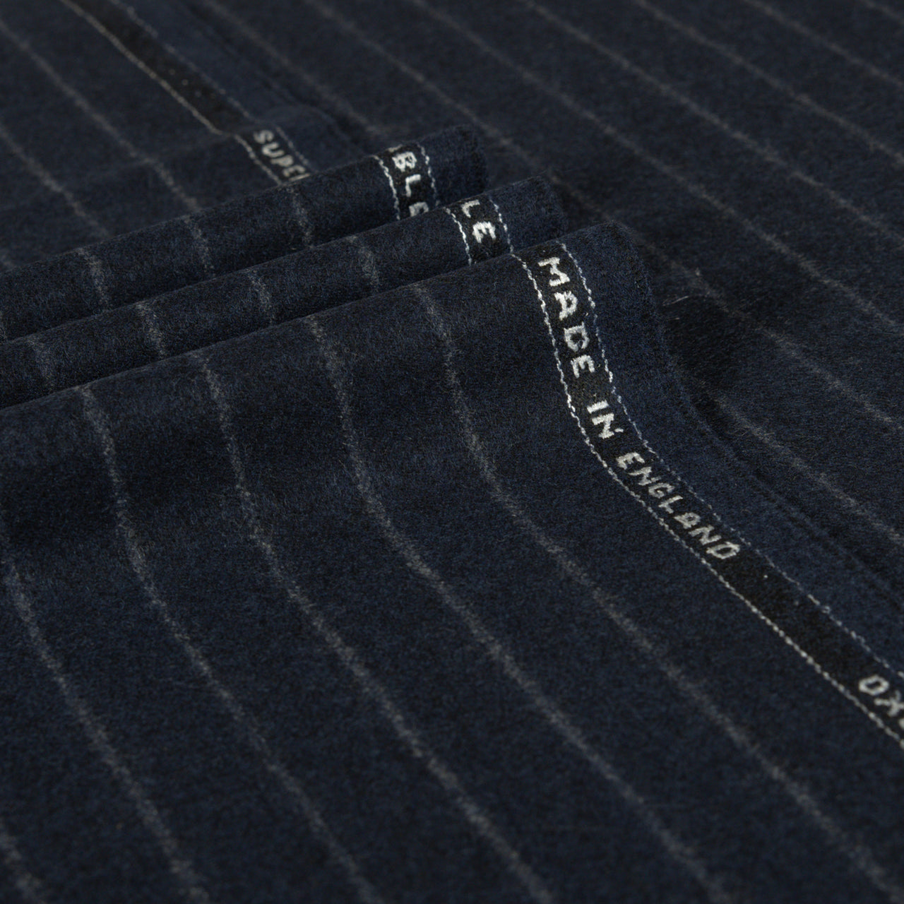Oxbridge Flannel - Wide Chalk Stripe 100% Super 120's Wool