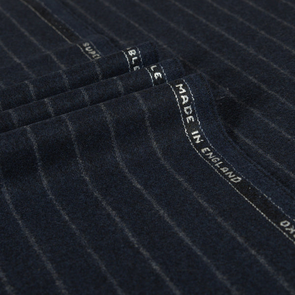Oxbridge Flannel - Wide Chalk Stripe 100% Super 120's Wool
