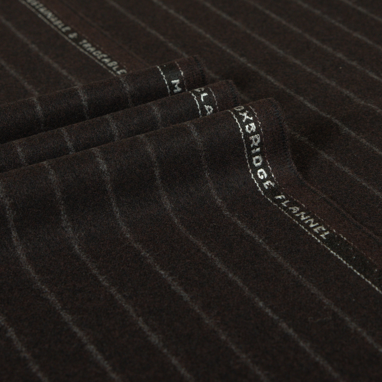 Oxbridge Flannel - Wide Chalk Stripe 100% Super 120's Wool