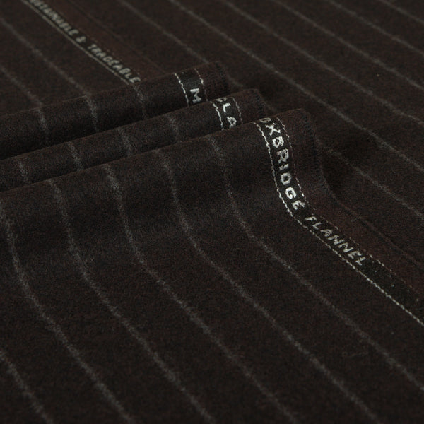 Oxbridge Flannel - Wide Chalk Stripe 100% Super 120's Wool