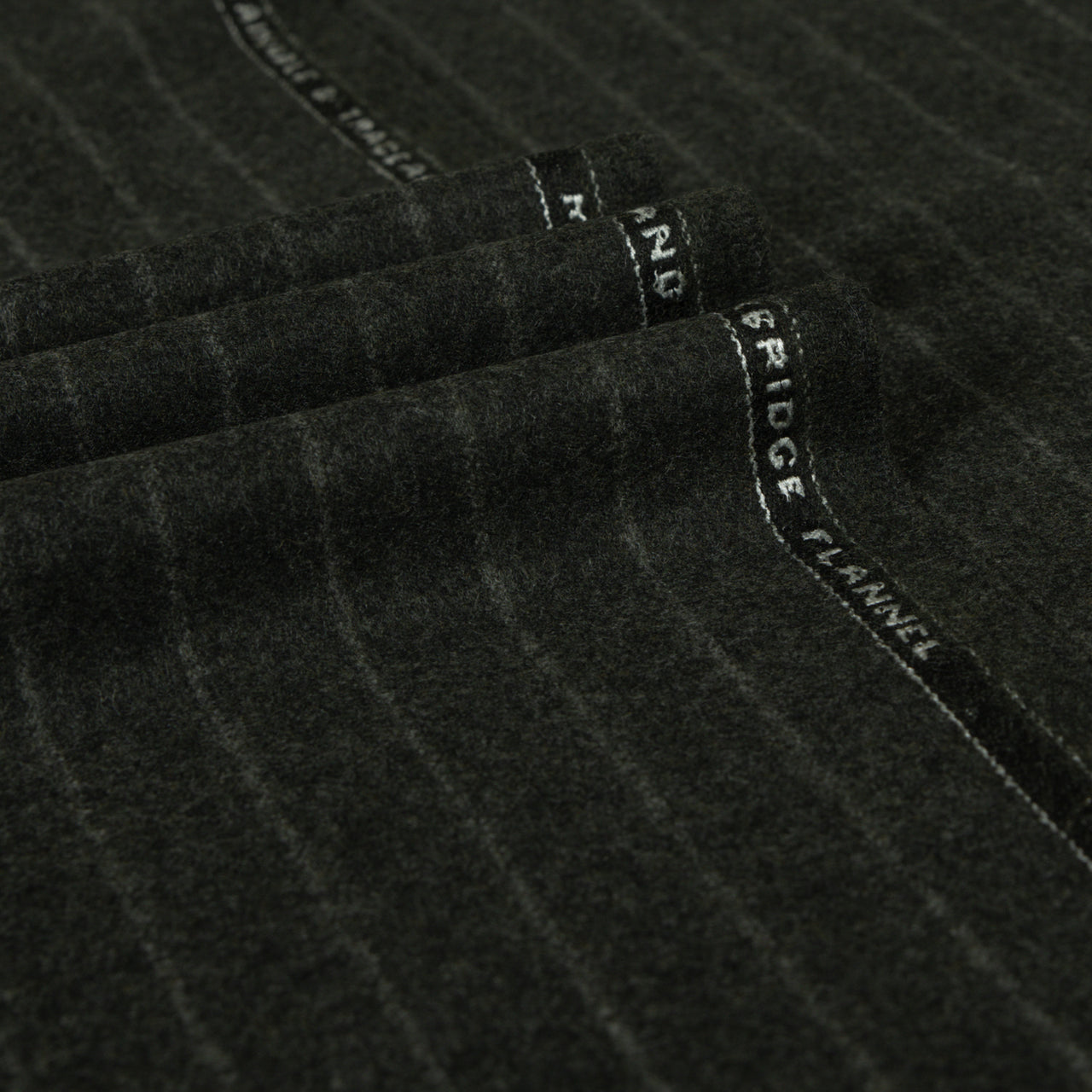 Oxbridge Flannel - Wide Chalk Stripe 100% Super 120's Wool