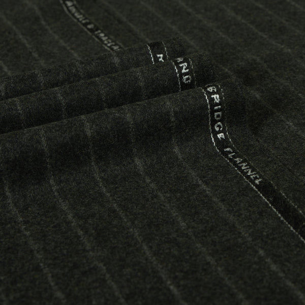 Oxbridge Flannel - Wide Chalk Stripe 100% Super 120's Wool