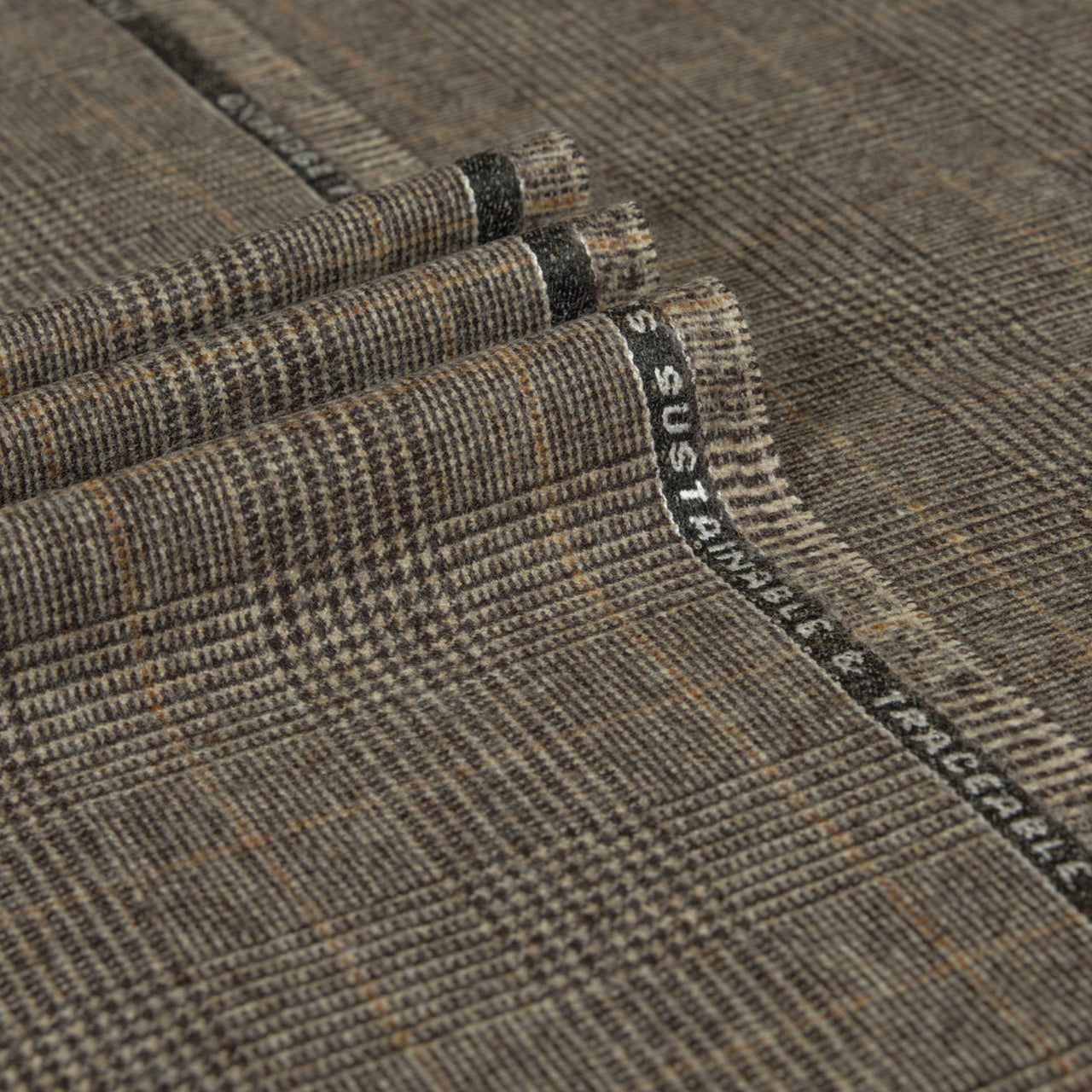 Oxbridge Flannel - Glencheck with Overcheck 100% Super 120's Wool