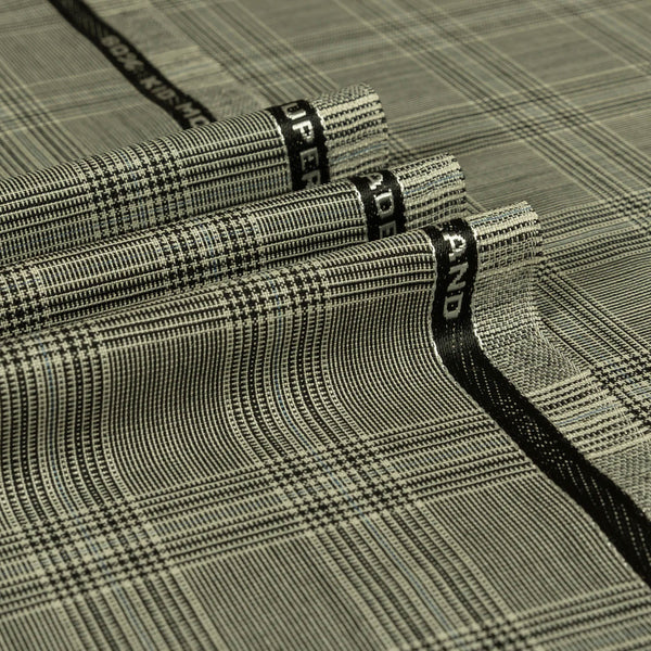 British Mohair - Glen Check Kid Mohair Super 100's Wool