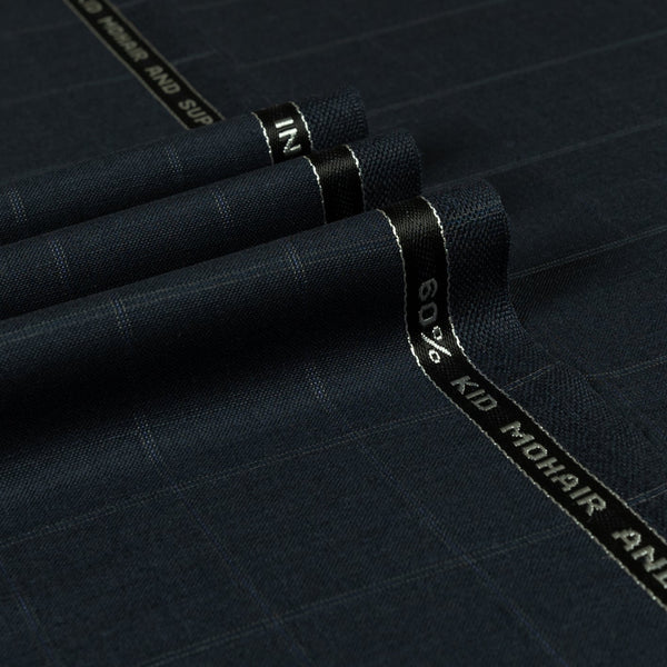 British Mohair - Windowpane Kid Mohair Super 100's Wool