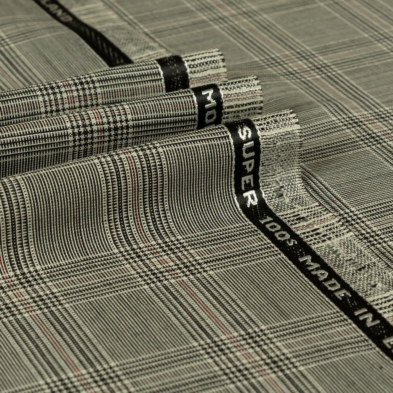 British Mohair - Glen Check Kid Mohair Super 100's Wool