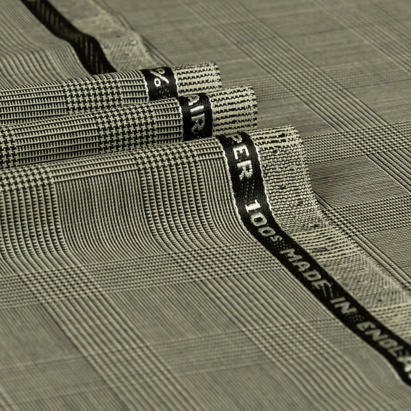 British Mohair - Glen Check Kid Mohair Super 100's Wool