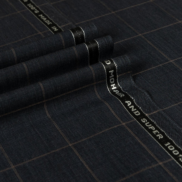 British Mohair - Windowpane Kid Mohair Super 100's Wool