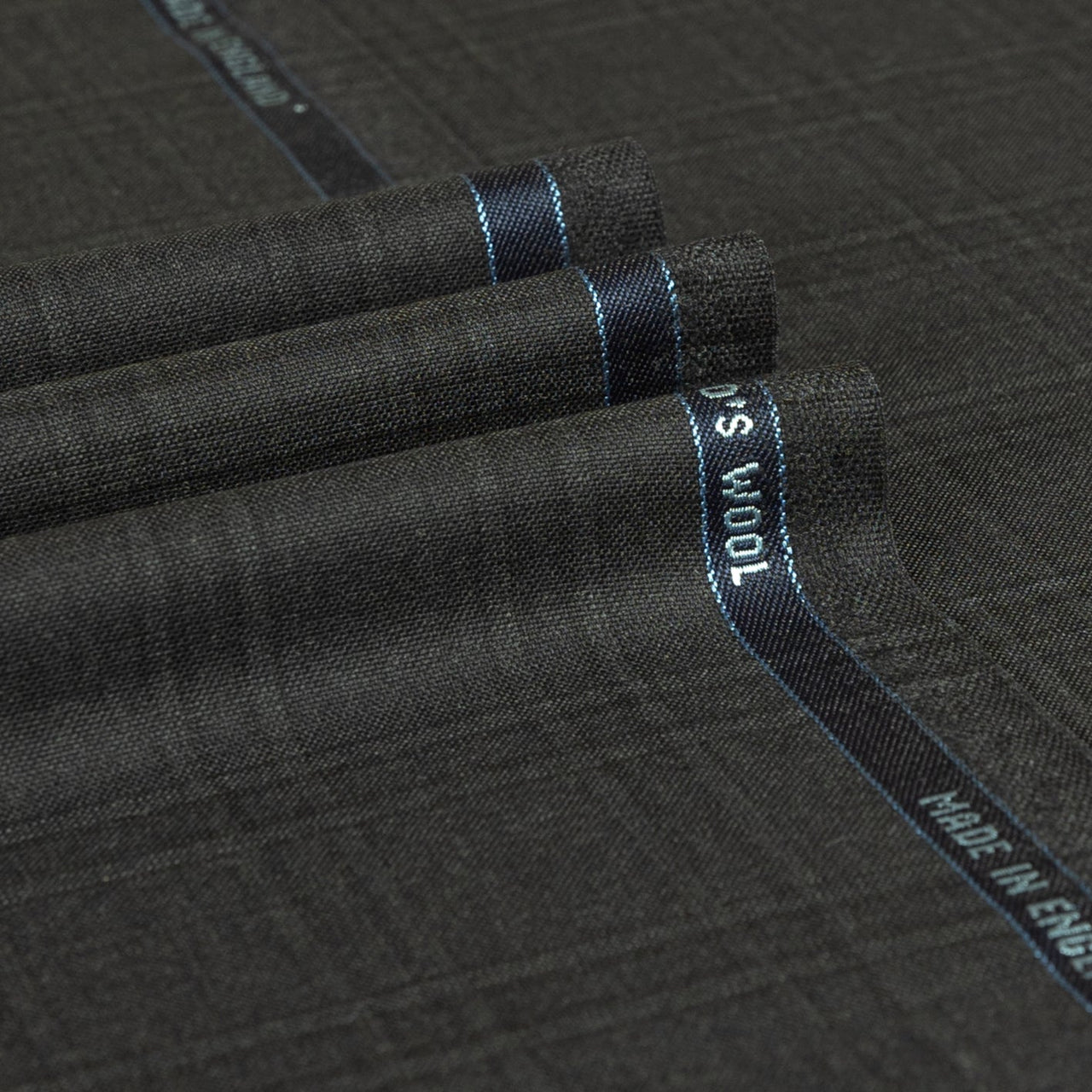 Dark Grey Check Super 160's Wool Suiting Fabric