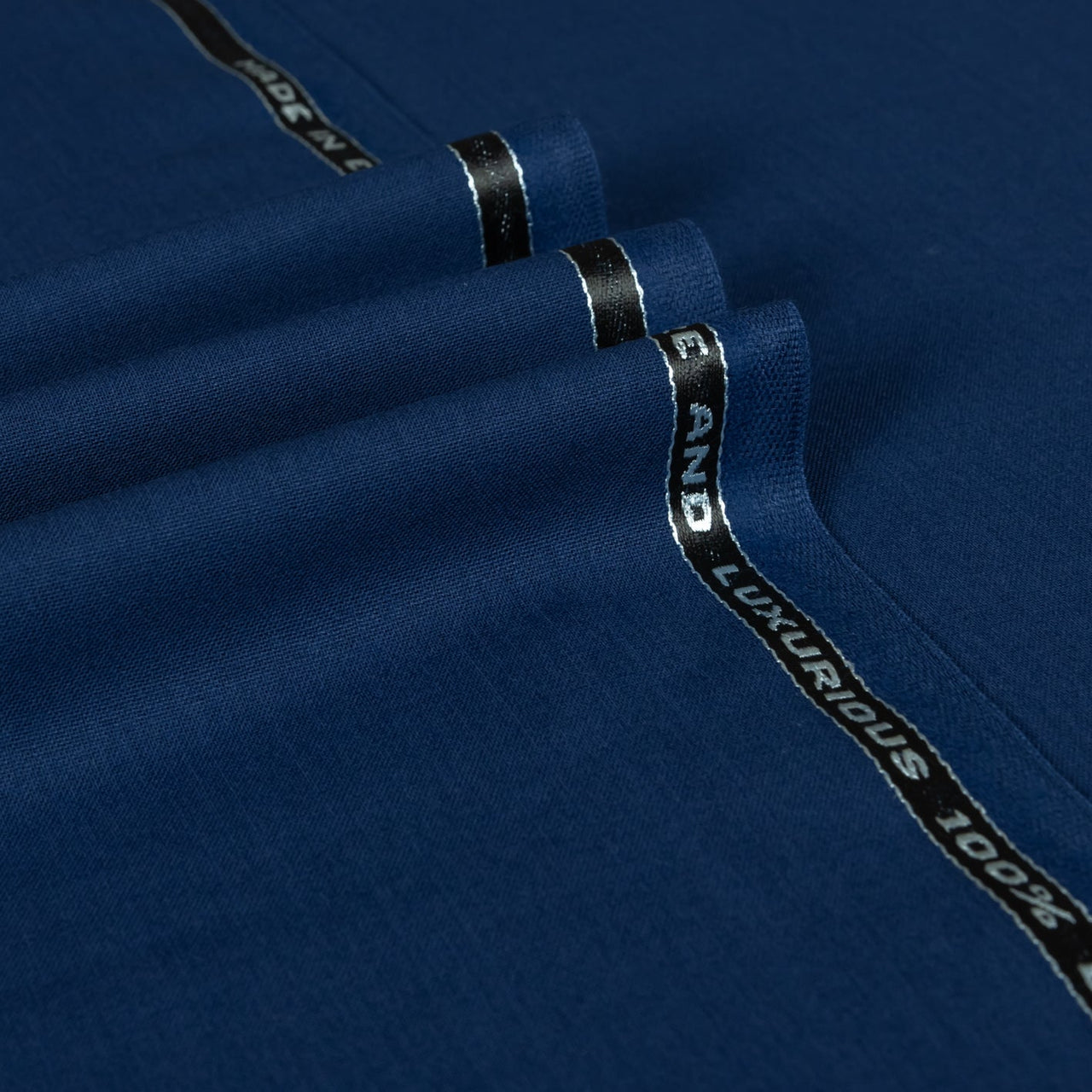 100% Escorial Wool travel suit fabric blue