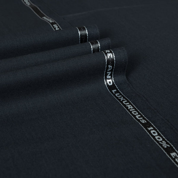 100% Escorial Wool travel suit fabric navy