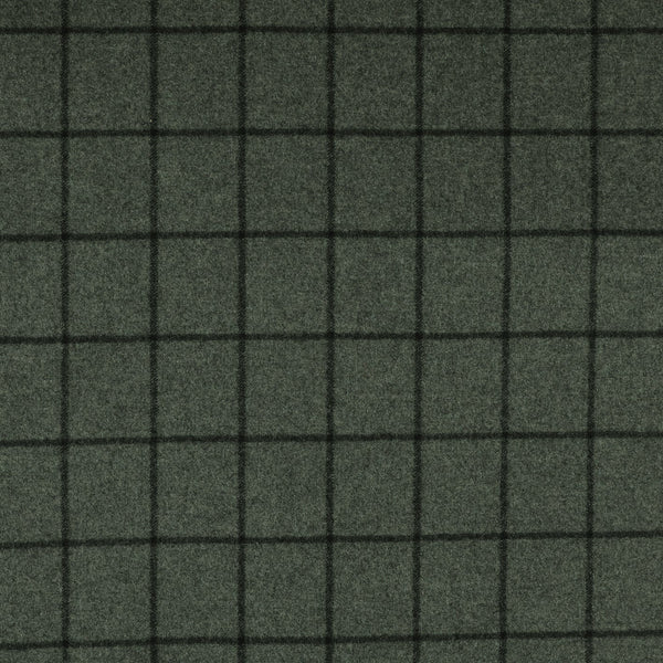Bold Windowpane Suiting Cloth Check Super 120's Wool Flannel 