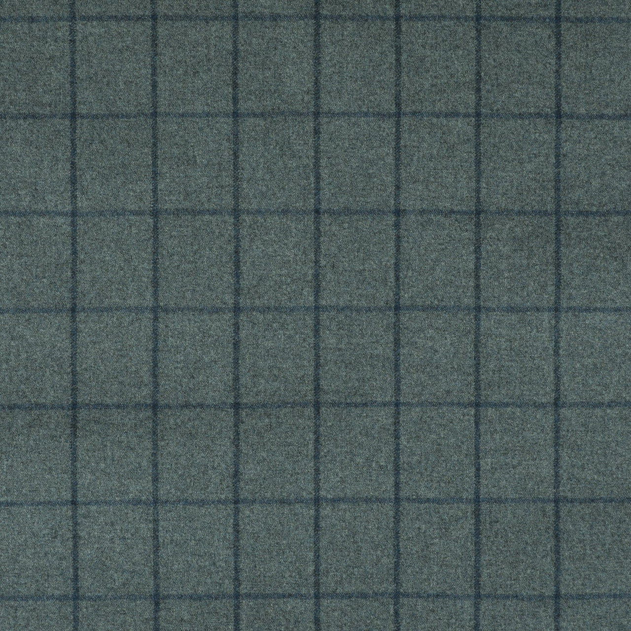 Bold Windowpane Suiting Fabric Check Super 120's Wool Flannel 