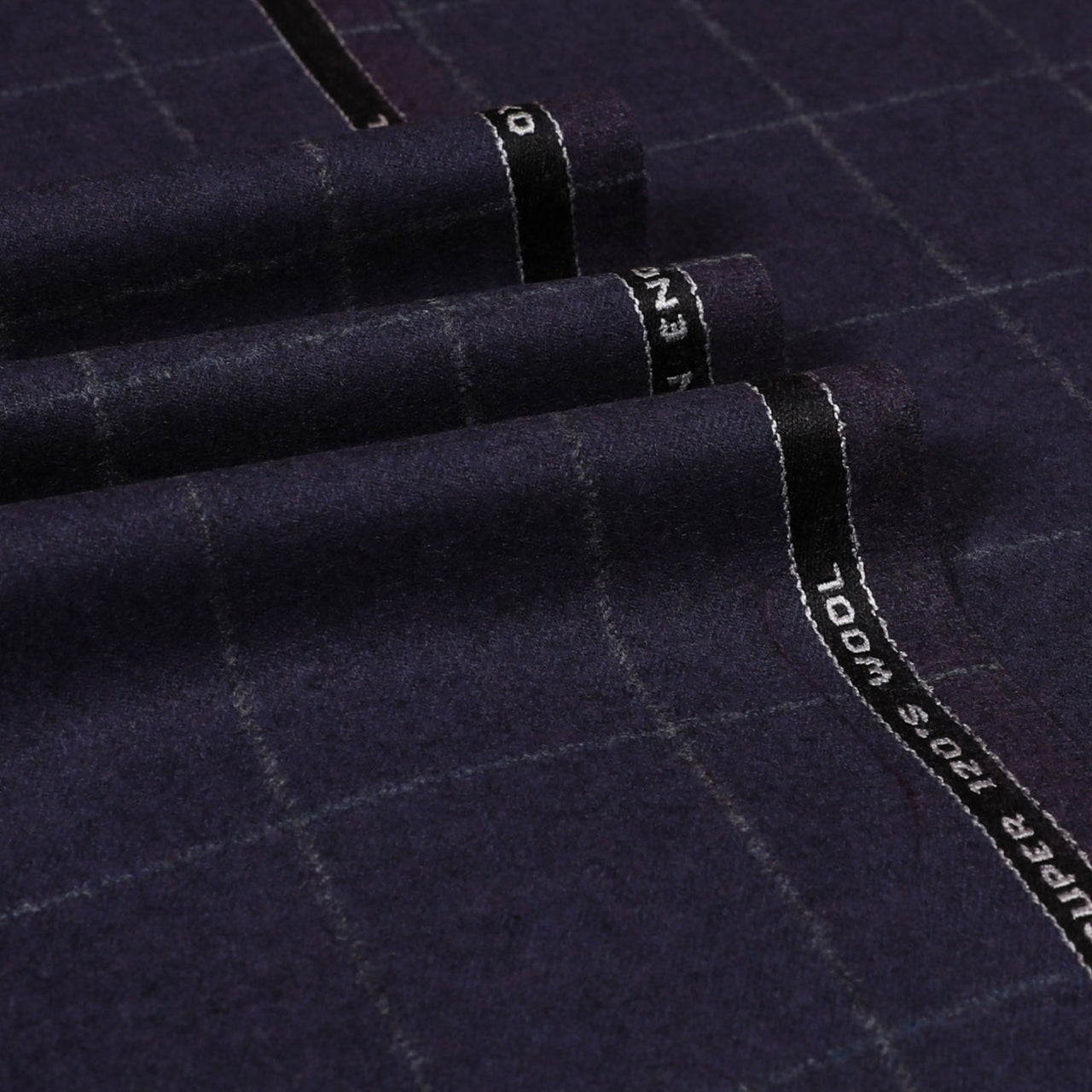 Oxbridge Flannel - Windowpane Check Super 120's Wool Flannel
