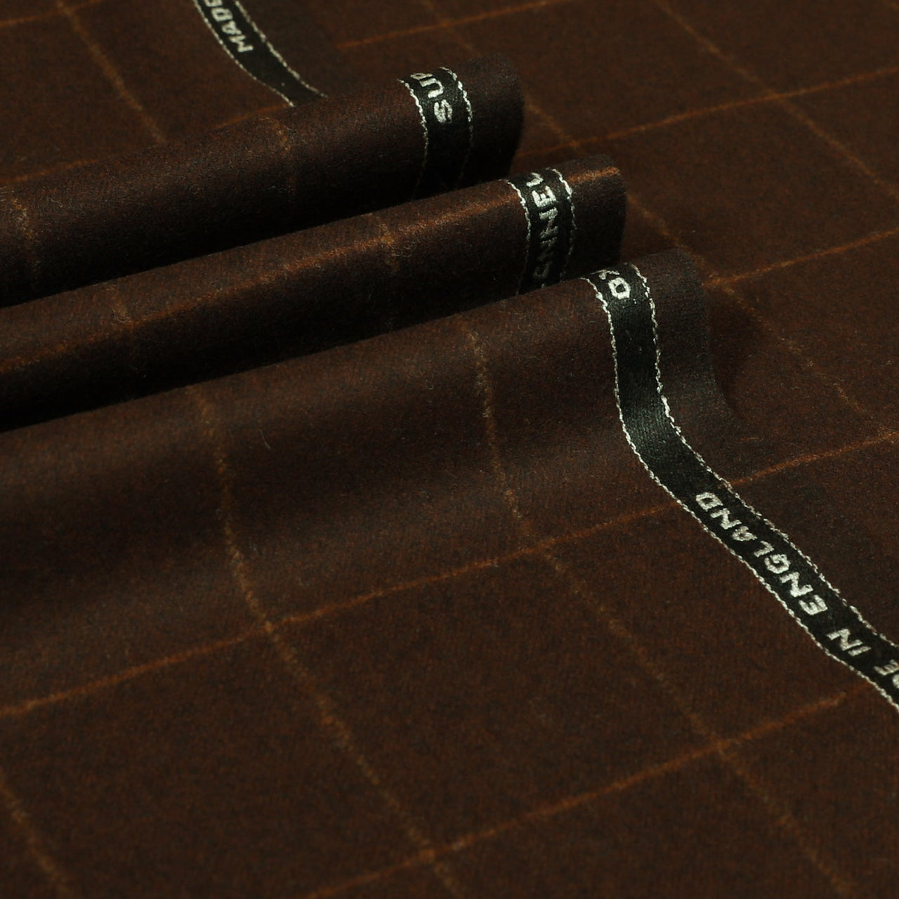 Oxbridge Flannel - Windowpane Check Super 120's Wool Flannel