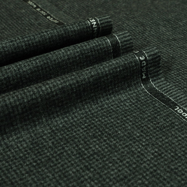 Dogtooth Check Super 120's Wool Flannel Fabric
