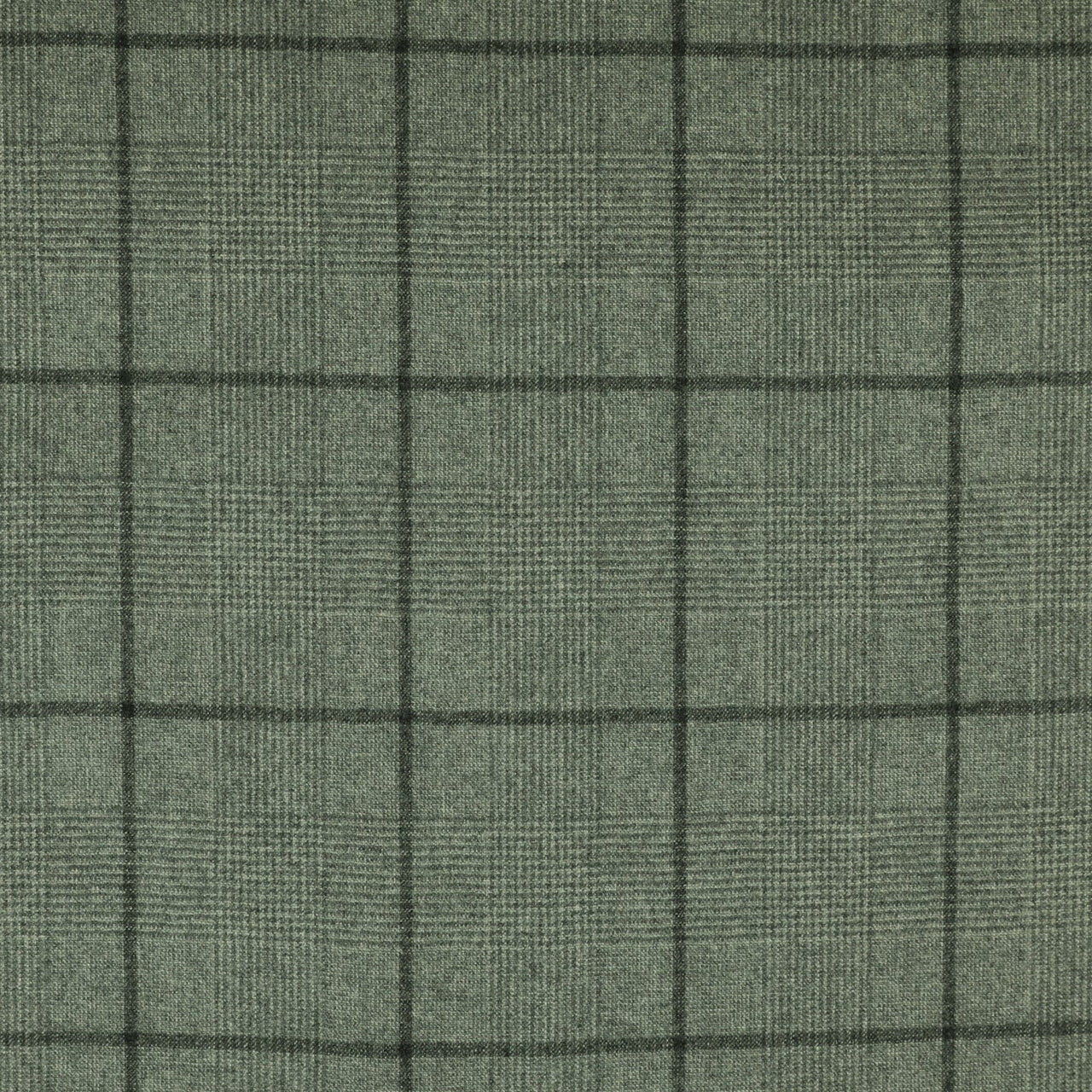 Oxbridge Flannel - Glen with Tonal Windowpane Check Super 120's Wool Flannel