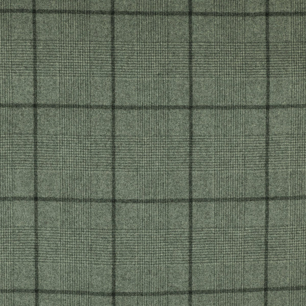 Oxbridge Flannel - Glen with Tonal Windowpane Check Super 120's Wool Flannel