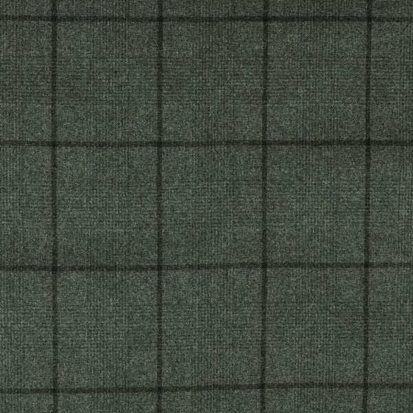 Oxbridge Flannel - Glen with Tonal Windowpane Check Super 120's Wool Flannel