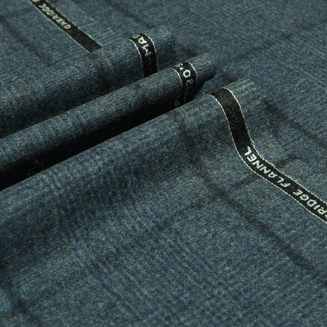 Oxbridge Flannel - Glen with Tonal Windowpane Check Super 120's Wool Flannel