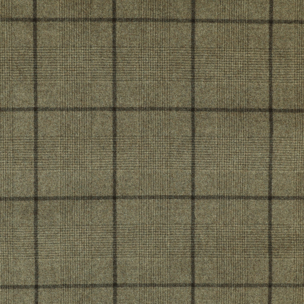 Oxbridge Flannel - Glen with Tonal Windowpane Check Super 120's Wool Flannel