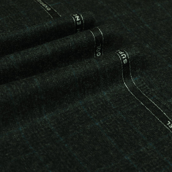 Oxbridge Flannel - Glen with Guarded Check Super 120's Wool Flannel
