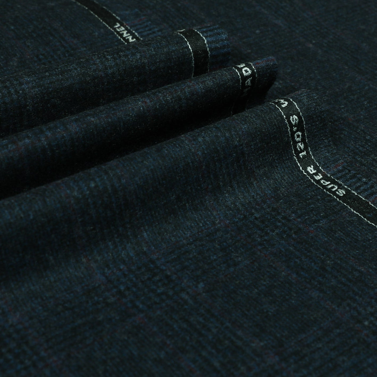 Oxbridge Flannel - Glen with Guarded Check Super 120's Wool Flannel
