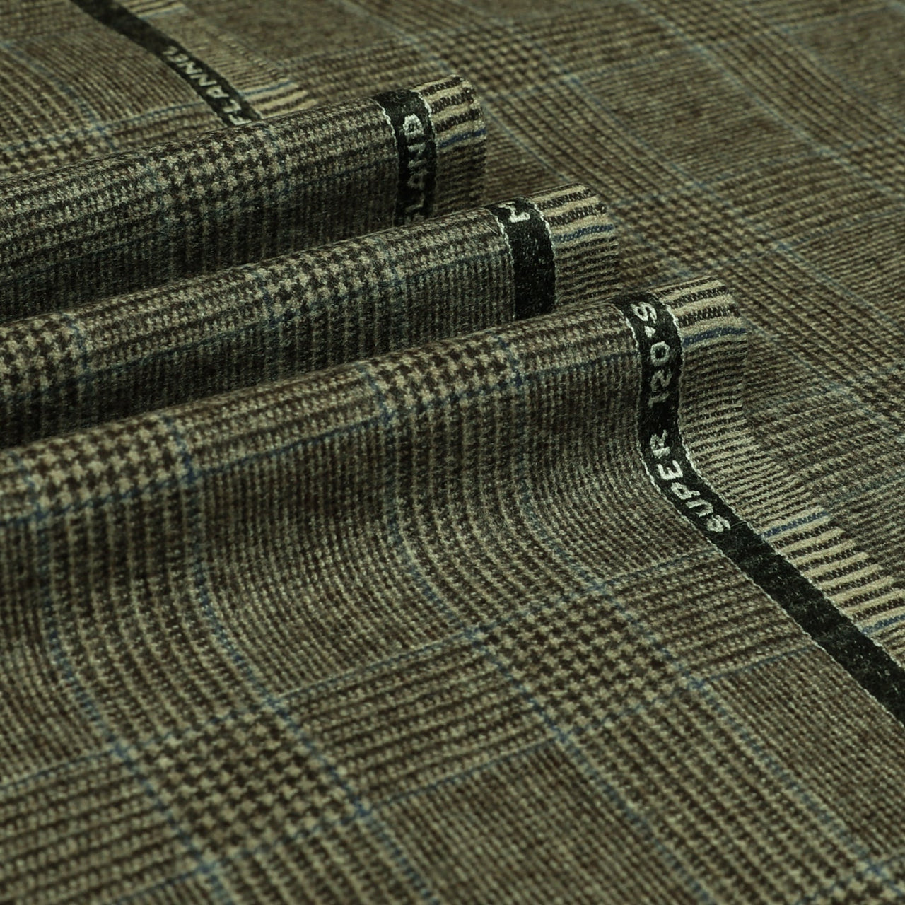 Oxbridge Flannel - Glen with Guarded Check Super 120's Wool Flannel