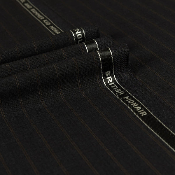 British Mohair - Stripe Summer Kid Mohair Super 120's Wool