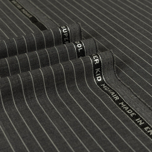 British Mohair - Stripe Summer Kid Mohair Super 120's Wool