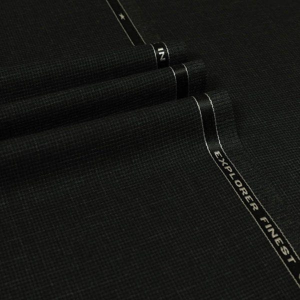 Dice Check 100% High Twist Wool Suiting Fabric