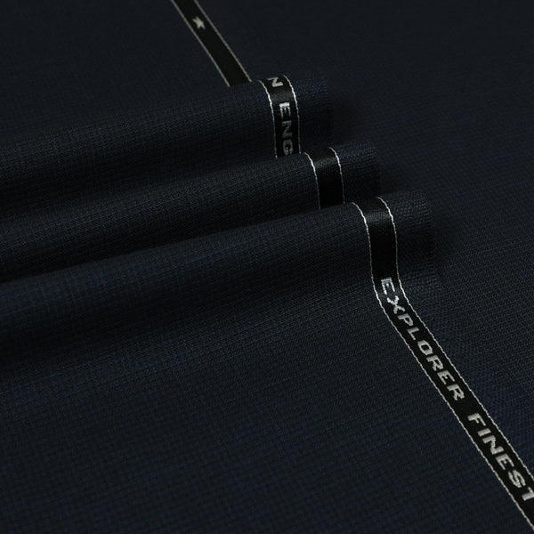Dice Check 100% High Twist Wool Suiting Fabric