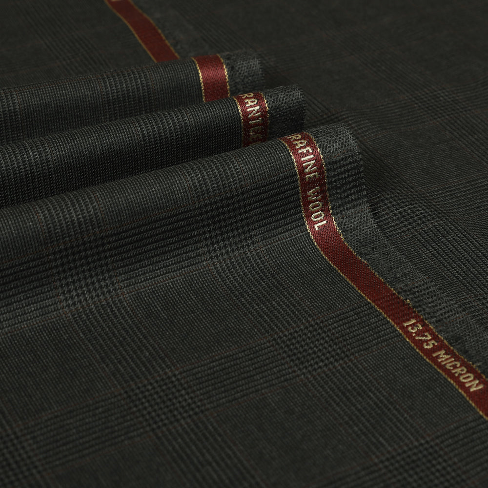Platinum - Glen Check with Guarded Box Super 200's Wool
