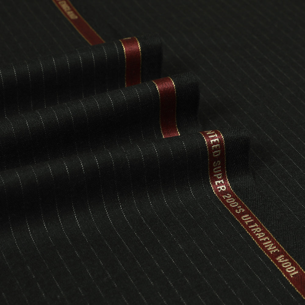 Stitch Stripe Super 200's Wool Suiting Fabric