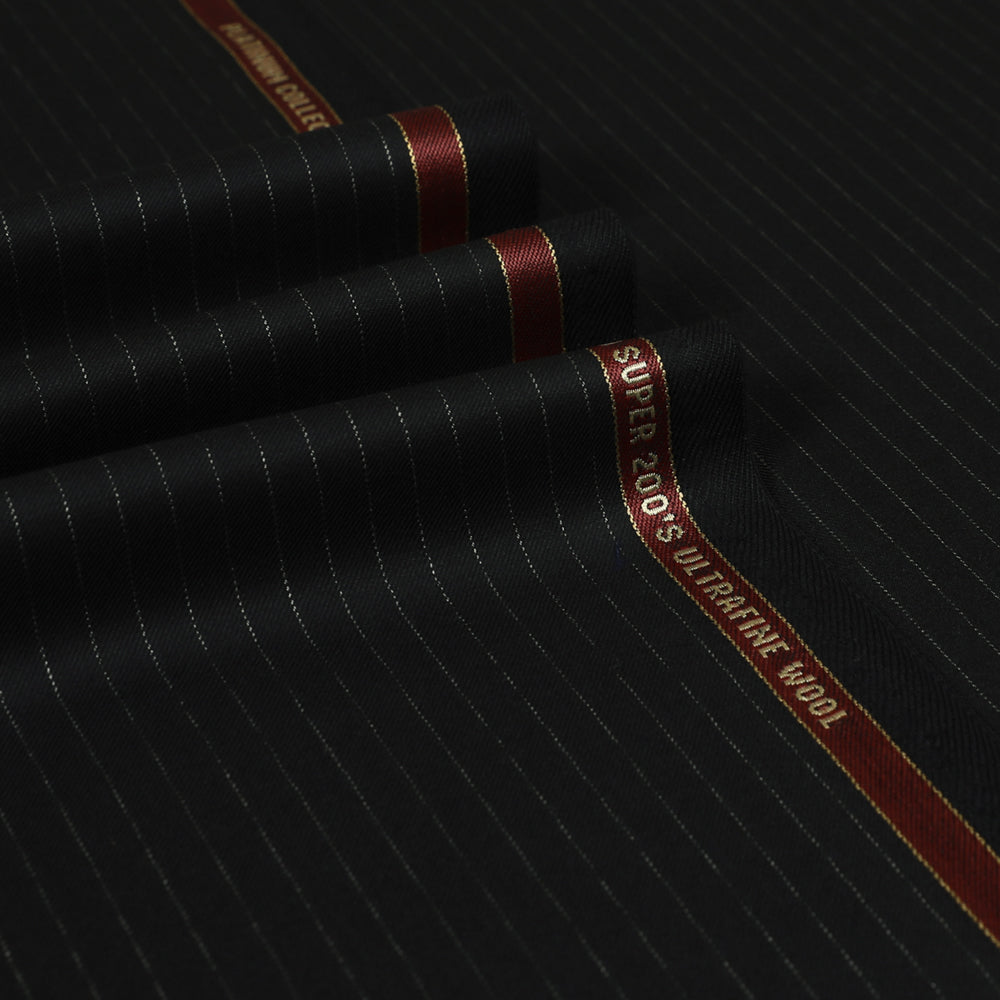 Stitch Stripe Super 200's Wool Suiting Fabric