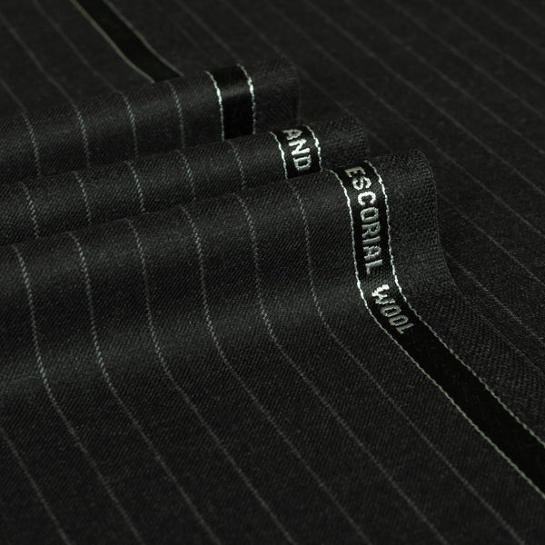 Chalk Stripe Escorial Wool Suiting Fabrics