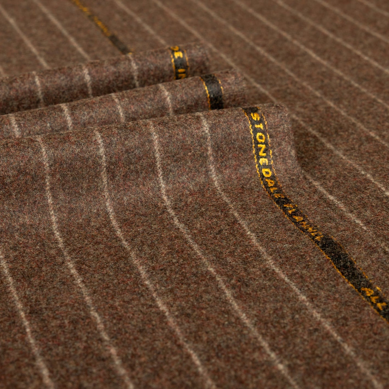 Chalk Stripe 100% RWS Wool Suiting Fabric