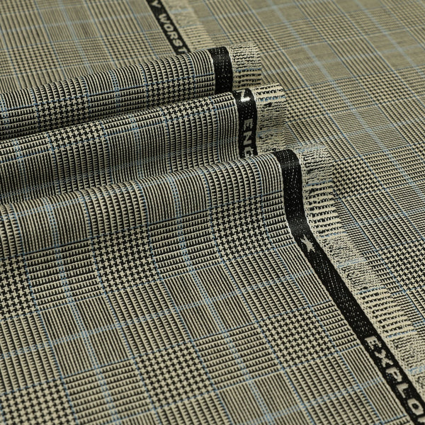 Explorer - Glen Check Windowpane 100% High Twist Wool