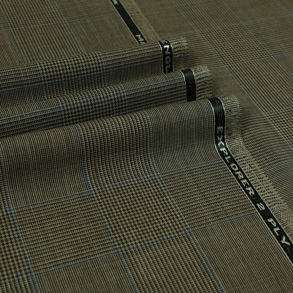 Explorer - Glen Check Windowpane 100% High Twist Wool