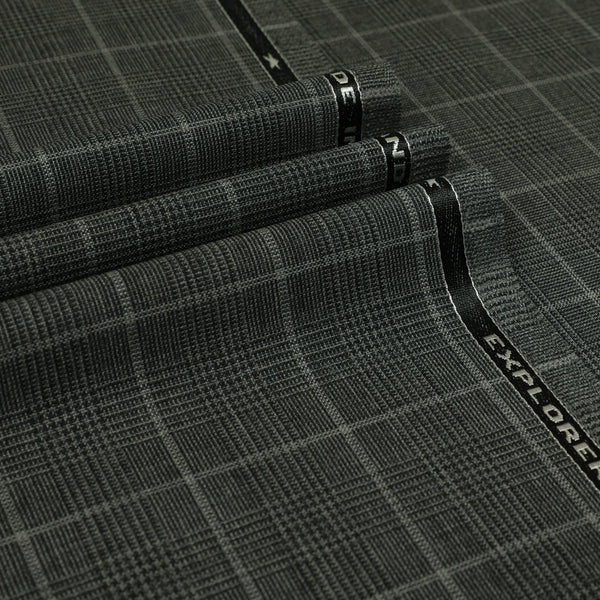 Explorer - Glen Check Windowpane 100% High Twist Wool