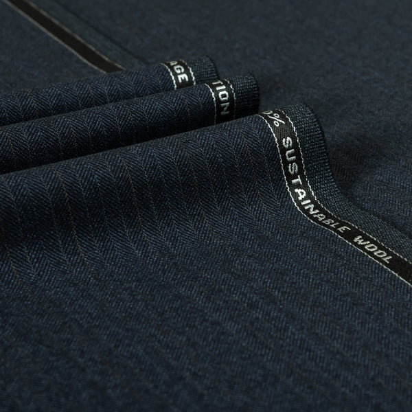 Heritage Twist - Stripe 100% Merino Wool Mid Weight Suiting